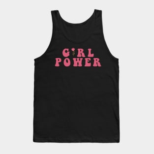 Girl Power Groovy text with Sunflower Tank Top